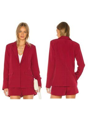 Song of Style Savannah Blazer - Red Berry